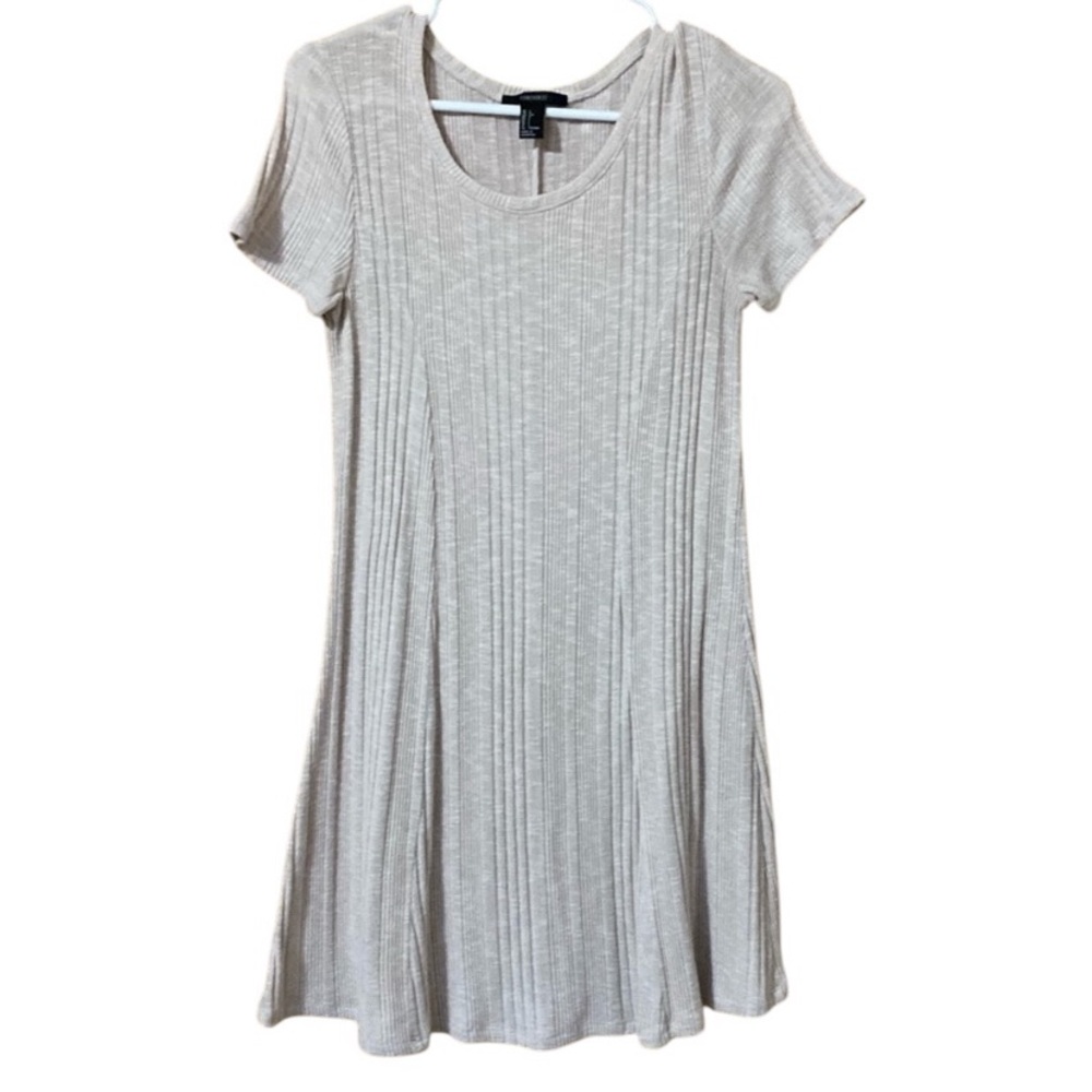 Forever 21 Mini Ribbed Dress Large Cream